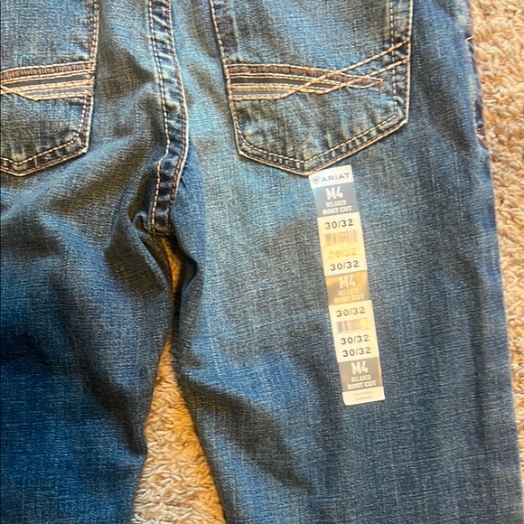 Ariat Blue Straight Jeans Classic Indigo - Picture 7 of 9